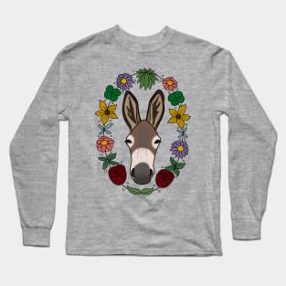 Flower Donkey Long Sleeve T-Shirt